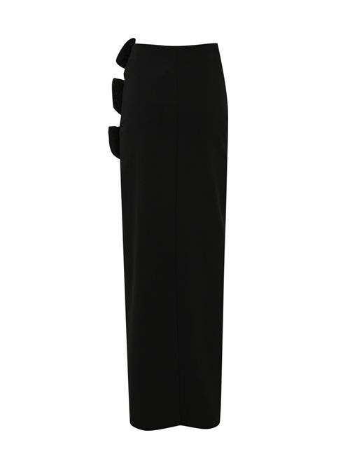 Gonna lunga con rose Nero NO SECRETS | 251NS213LIQUIRIZIA